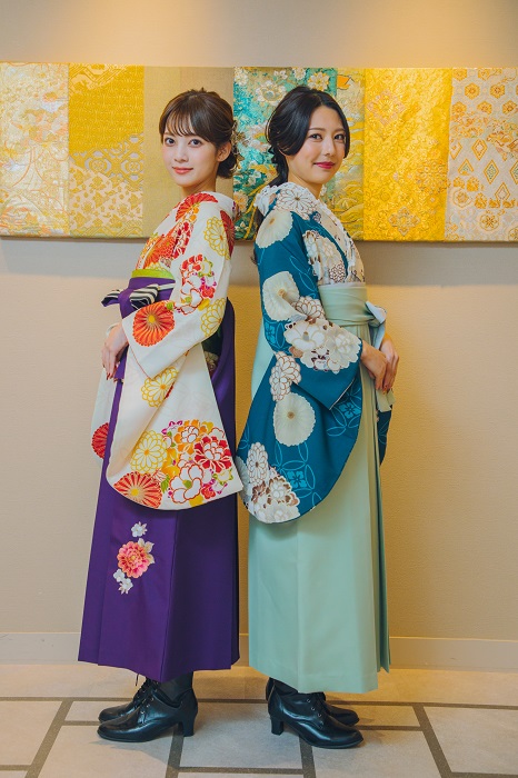 東京ビューティー＆ブライダル専門学校卒業袴学外展示会